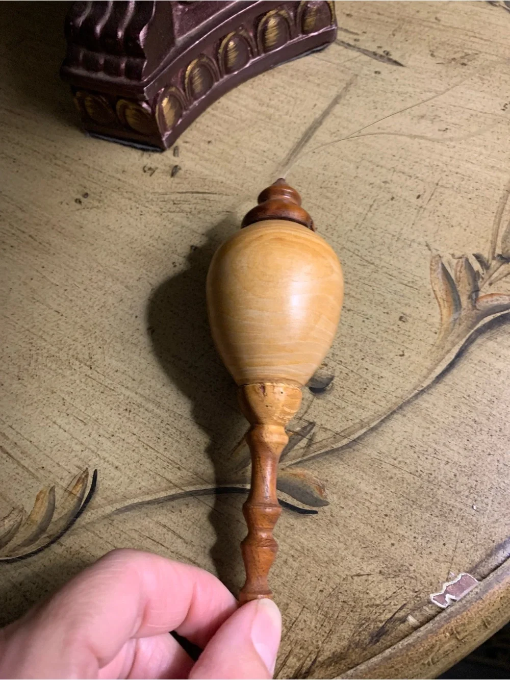 Hand-Turned Wooden Ornament